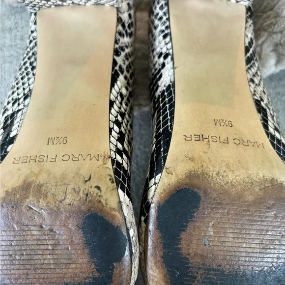 Marc Fisher Snakeskin Pumps Heals Size 9.5 M - Picture 8 of 10